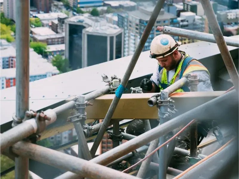 Professional scaffolding installation showing our quality workmanship